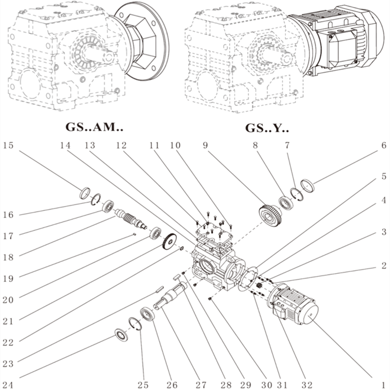 SA系列蝸輪蝸桿減速機